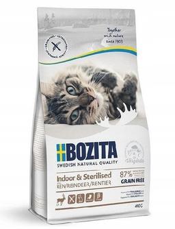 Sucha karma dla kota BOZITA Indoor &amp; Sterilised Grain Free z reniferem 400g