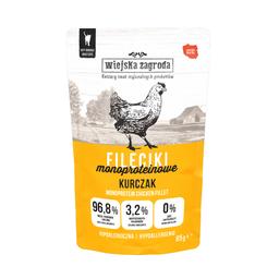Wiejska Zagroda Karma mokra dla kota Fileciki Mono Kurczak (dorosły) 85g