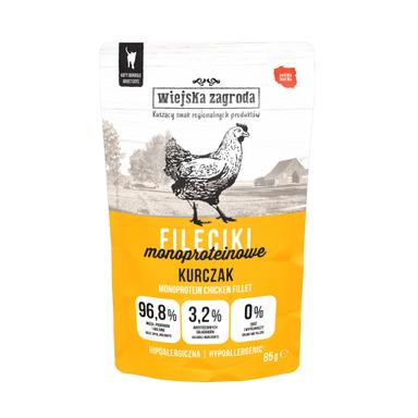 Wiejska Zagroda Karma mokra dla kota Fileciki Mono Kurczak (dorosły) 85g