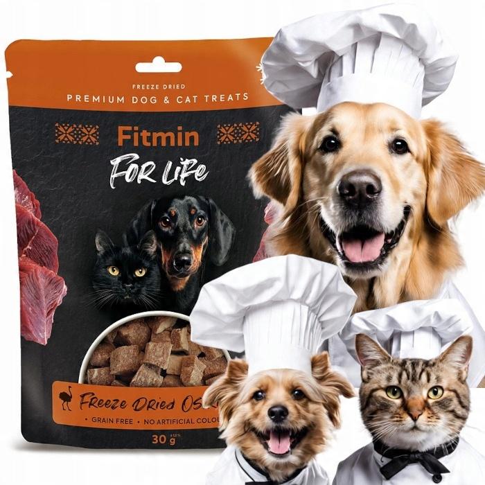 Fitmin For Life Dog&amp;Cat Freeze Dried Ostrich with Chicken / ze Strusiem 30g