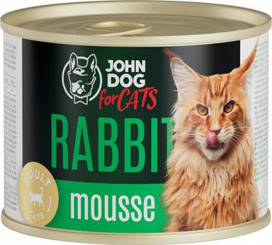 John Dog for Cats karma mokra mus królik 200 g
