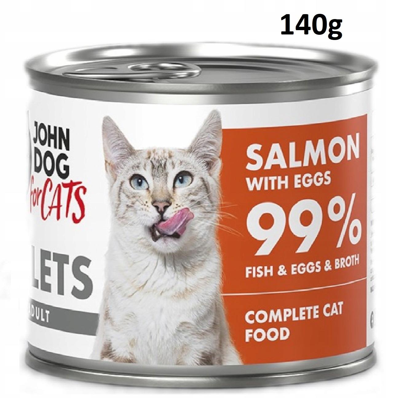 John Dog For Cats Fillets Łosoś z Jajkami 140g