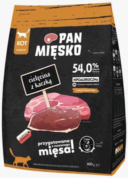 Pan Mięsko karma dla kota Cielęcina z kaczką 400g
