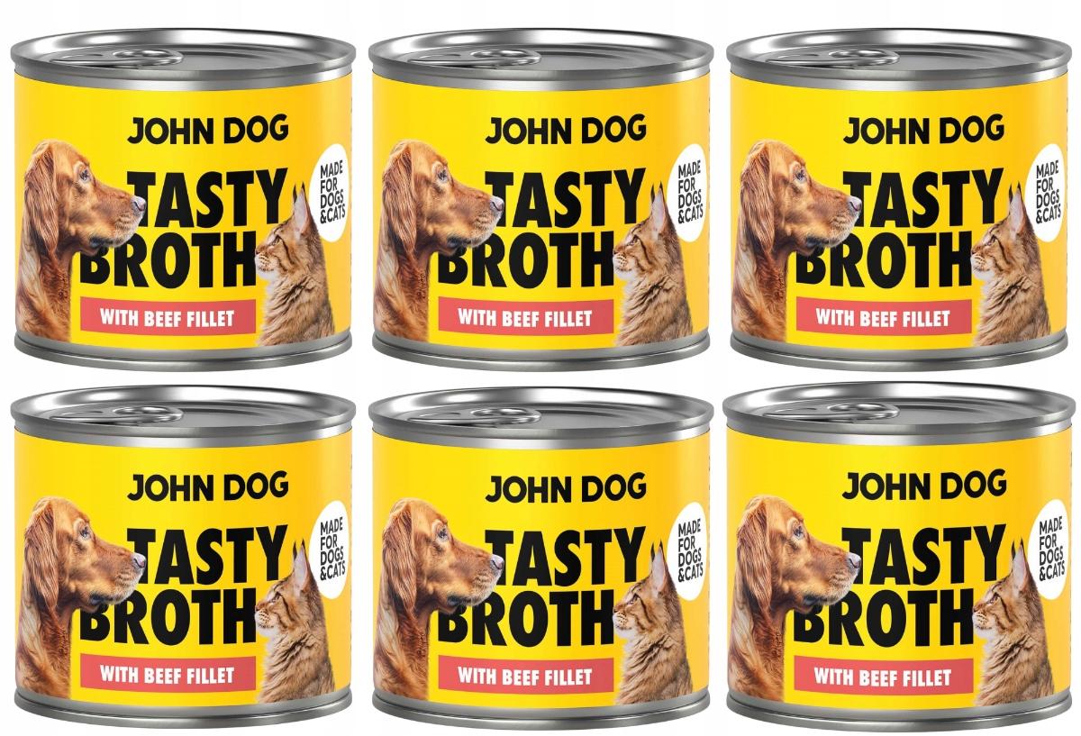 John Dog Tasty Broth zupa dla kota i psa z wołowiną 140 g