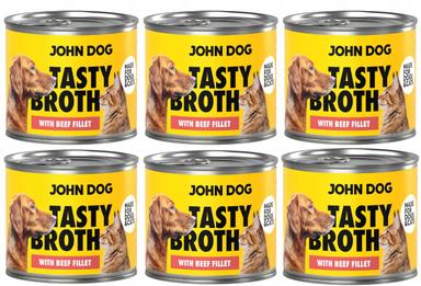 John Dog Tasty Broth zupa dla kota i psa z wołowiną 140 g