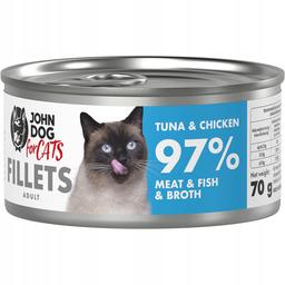 John Dog For Cats Filety Tuńczyk Z Kurczakiem 70g