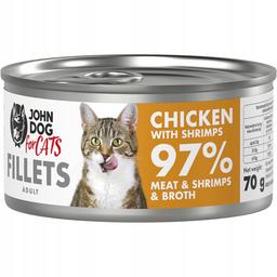 John Dog For Cats Filety Kurczak Z Krewetkami 70g