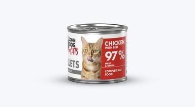 John Dog For Cats Fillets Kurczak Wołowina 140g