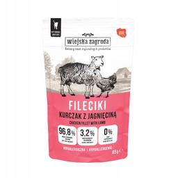 Wiejska Zagroda Karma mokra dla kota Fileciki Kurczak z jagnięciną 85g