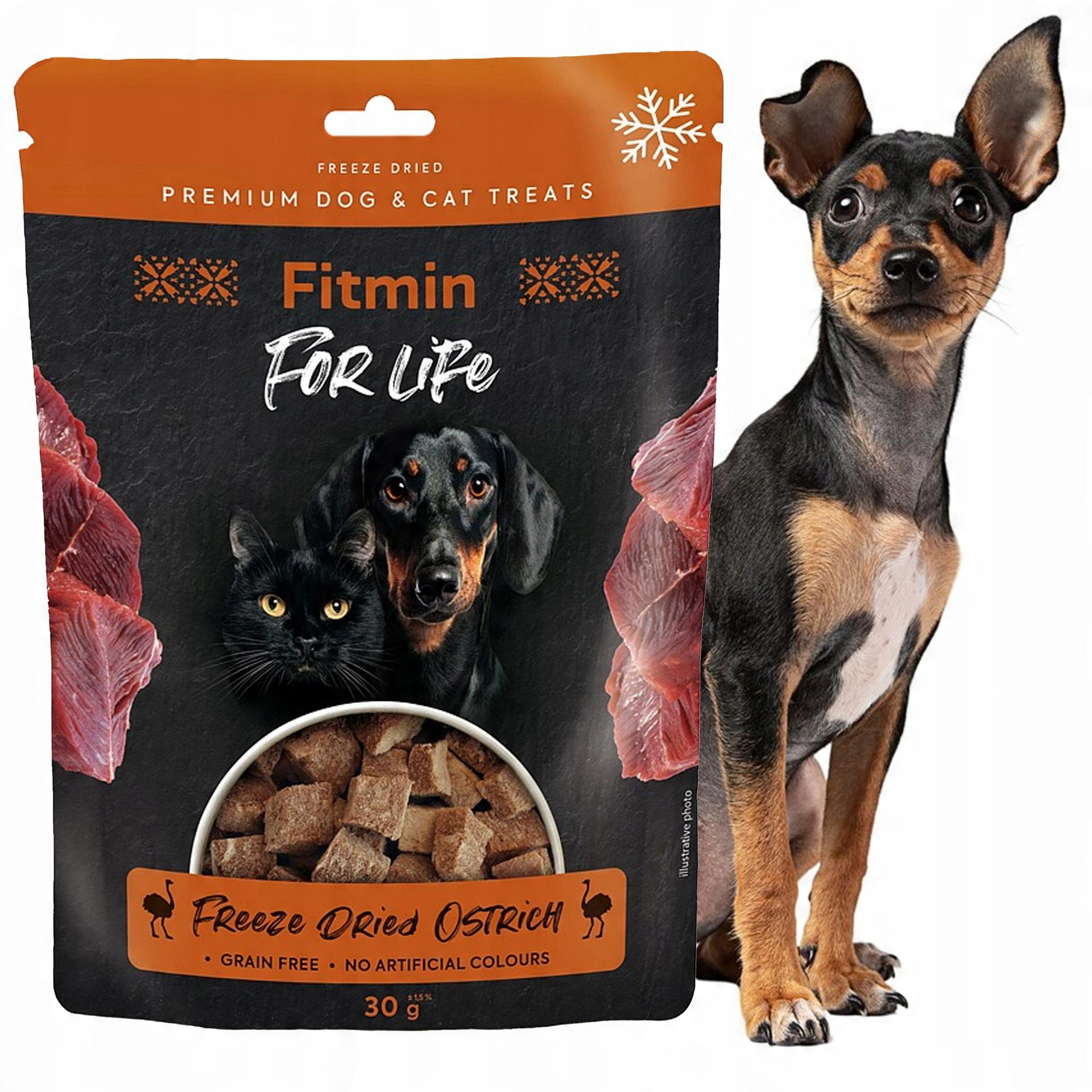 Fitmin For Life Dog&amp;Cat Freeze Dried Ostrich with Chicken / ze Strusiem 30g