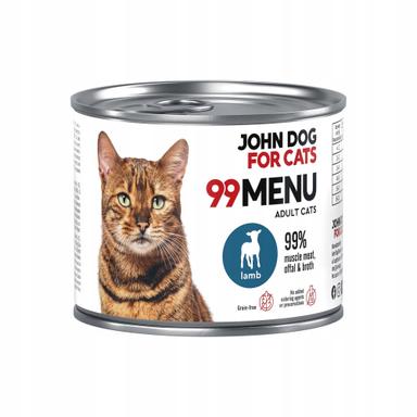 John Dog for Cats Karma mokra dla kota 99 MENU Jagnięcina 200 g