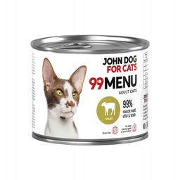 John Dog for Cats Karma mokra dla kota 99 MENU Cielęcina 200g