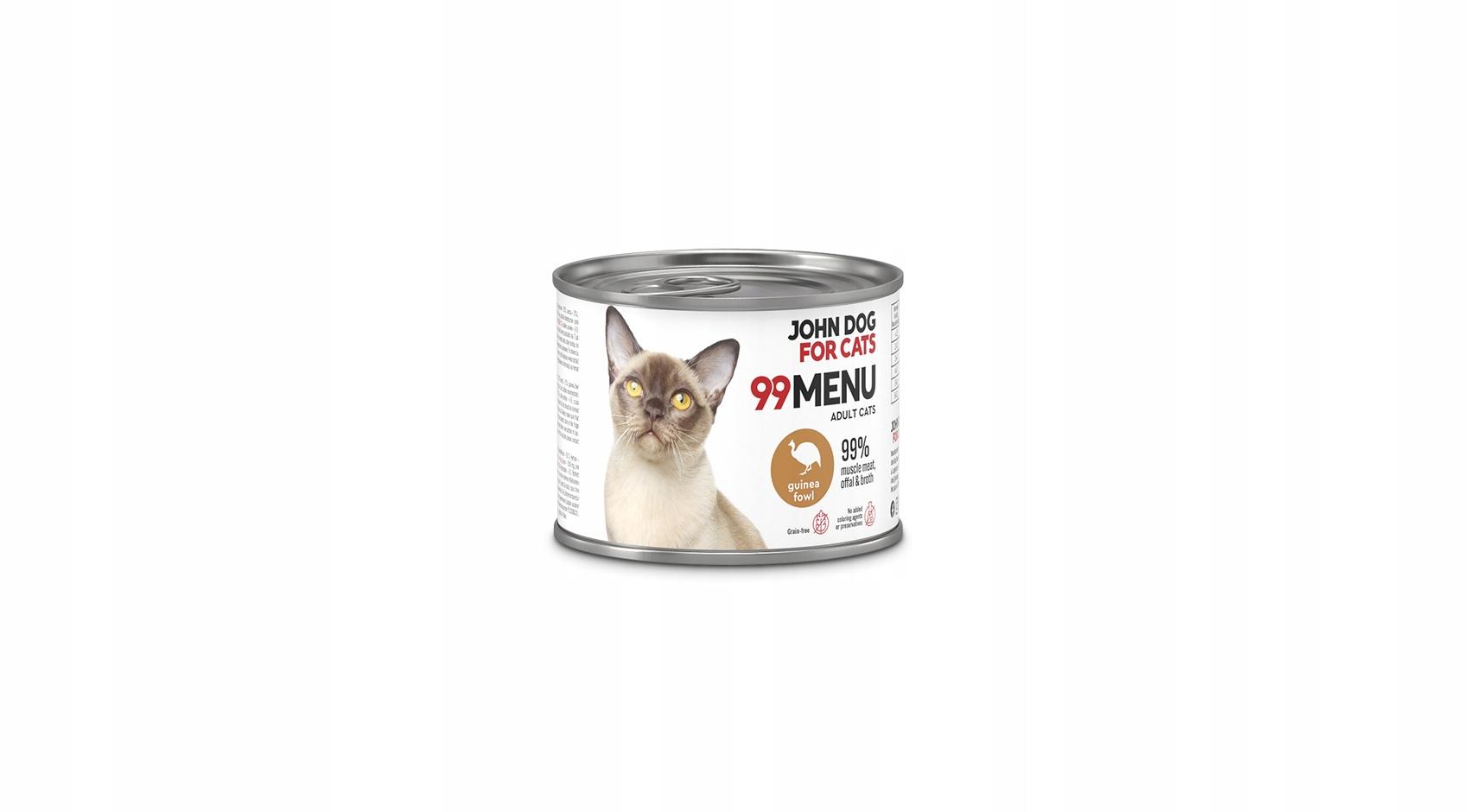 John Dog for Cats 99 menu karma mokra perliczka 200g