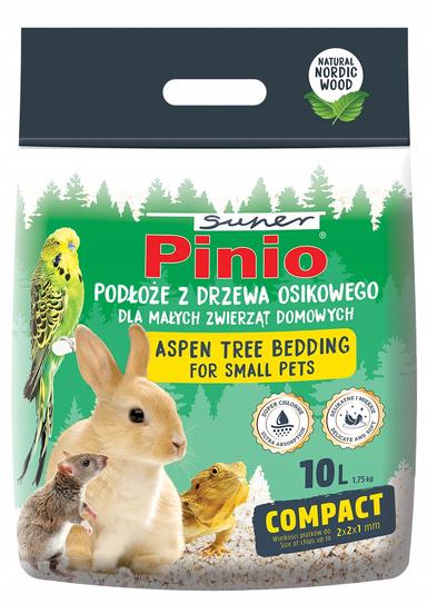 Żwirek Super Pinio podłoże z drzewa osikowego dla zwierząt Compact 10 l