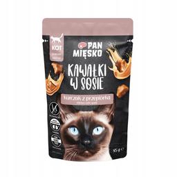 Pan Mięsko Karma mokra dla kota Kawałki w sosie Kurczak z przepiórką 85g