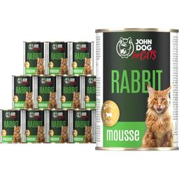 John Dog for Cats karma mokra królik mus 400g