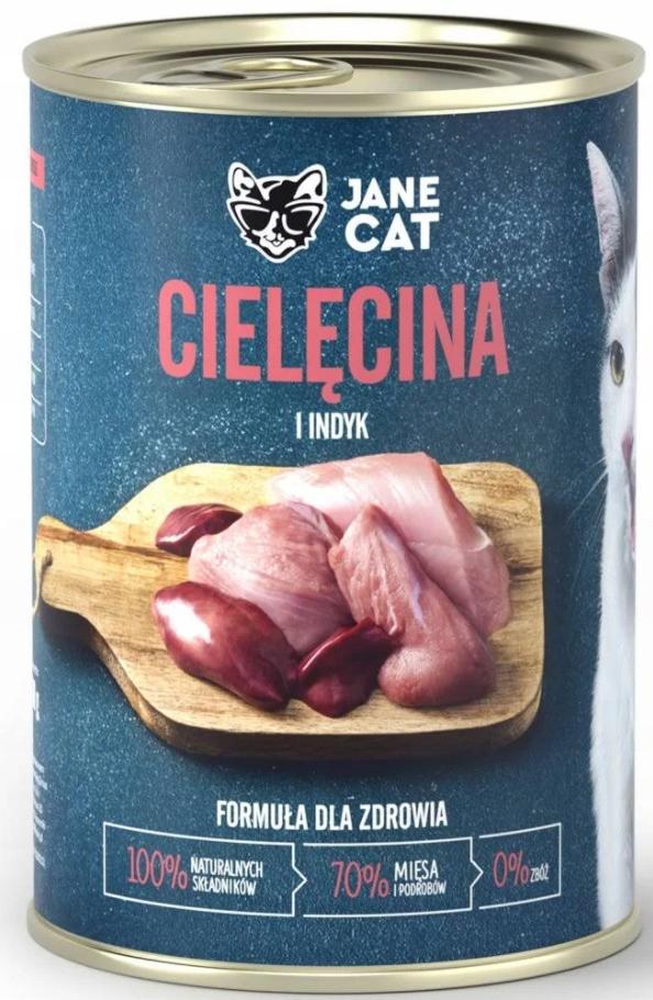 Jane Cat karma mokra cielęcina z indykiem 400g