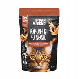 Pan Mięsko Karma mokra dla kota Kawałki w sosie Kurczak z przepiórką 85g