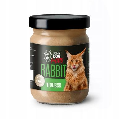 John Dog for Cats karma mokra królik mus 100g