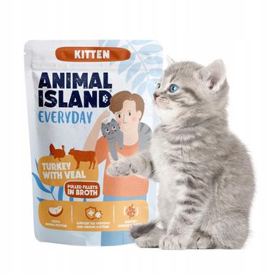 Aniaml Island Saszetka dla kociąt Indyk/Cielęcina 85g Aniaml Island Saszetka dla kociąt Indyk/Cielęcina 85g