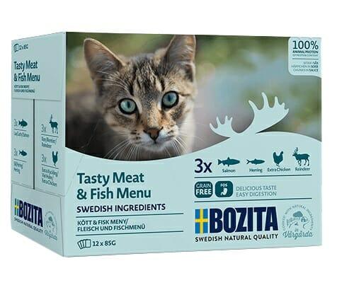 Bozita Cat Multibox z mięsem i rybą w sosie saszetki 12x85g Bozita Cat Multibox z mięsem i rybą w sosie saszetki 12x85g