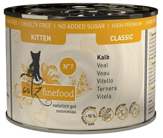 Catz Finefood Classic Kitten N.07 Wołowina i cielęcina puszka 200g Catz Finefood Classic Kitten N.07 Wołowina i cielęcina puszka 200g