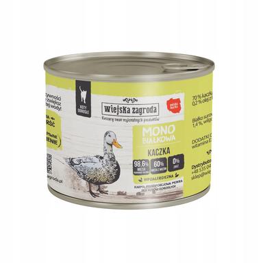 Wiejska Zagroda karma mokra monobiałkowa dla kota kaczka 200 g Wiejska Zagroda karma mokra monobiałkowa dla kota kaczka 200 g