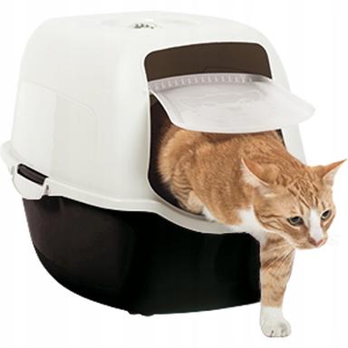 Rotho kuweta zamknięta 56 cm x 40 cm x 39 cm czarno piaskowa Rotho kuweta zamknięta 56 cm x 40 cm x 39 cm czarno piaskowa