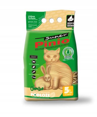 Super Pinio Zielona Herbata żwirek drewniany 5L Super Pinio Zielona Herbata żwirek drewniany 5L